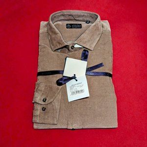 Luigi Fusaro Brown Cotton Shirt***